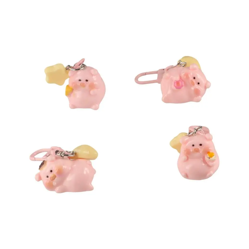 

Unique Resin Cartoon Key Chain Charms Bag Pendant Pink Pig Pendant Decoration Korean Style 3D Key Chain Girls