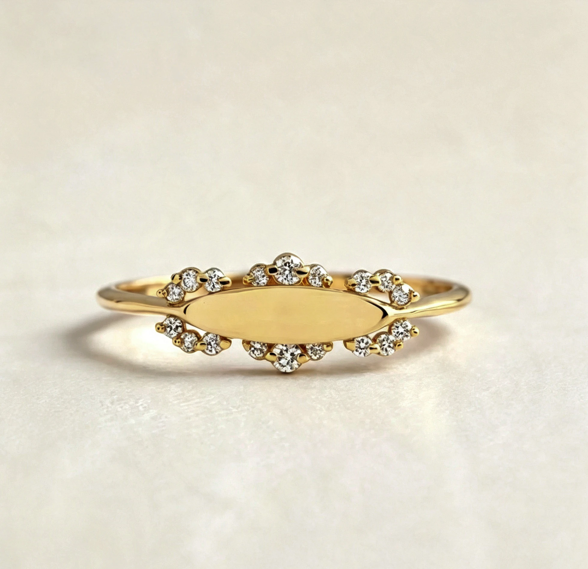 Dainty Minimal 925 Sterling Silver Birth Month Flower Custom Name Engraved Ring, Gift for Her