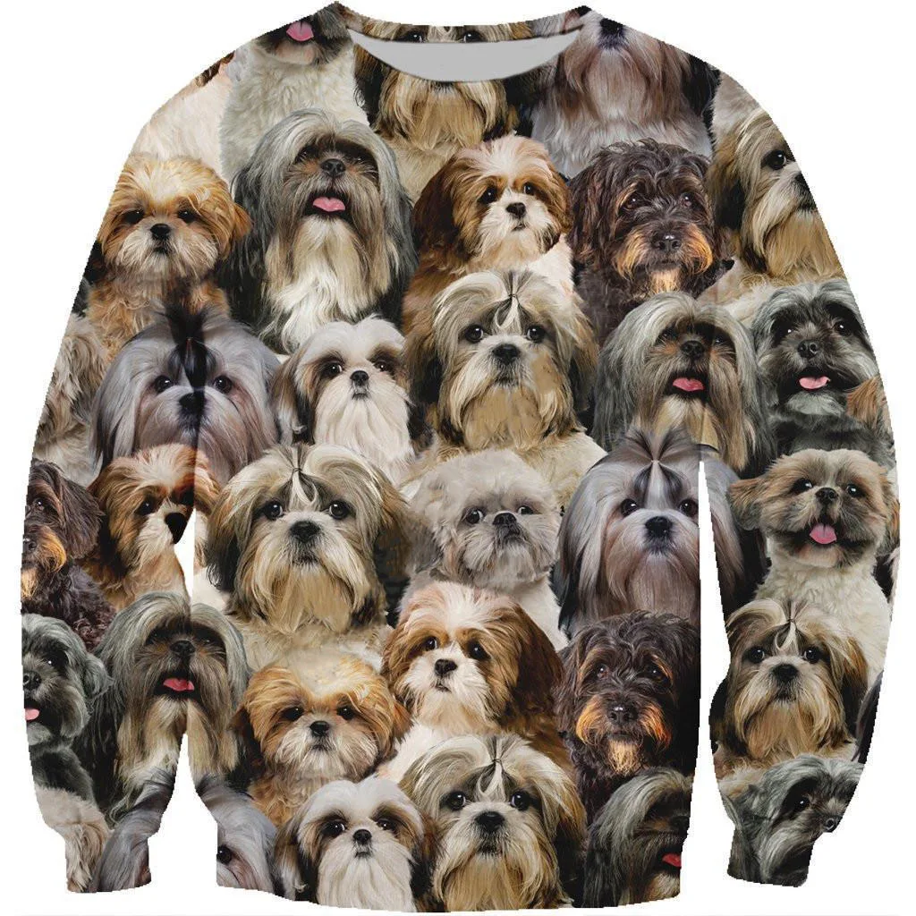 Fun Animal Sweatshirts Cute Hairless Cats Dogs 3D Print Hoodies Women Streetwear Long Sleeve Pullovers Y2k Hoodie Woman Clothing