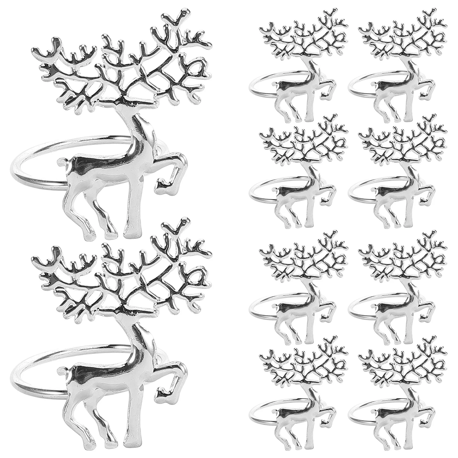 

15Pcs Xmas Napkin Rings Set Metal Christmas Serviette Buckles Wedding Party Table Decor Napkin Holder for Holiday Events