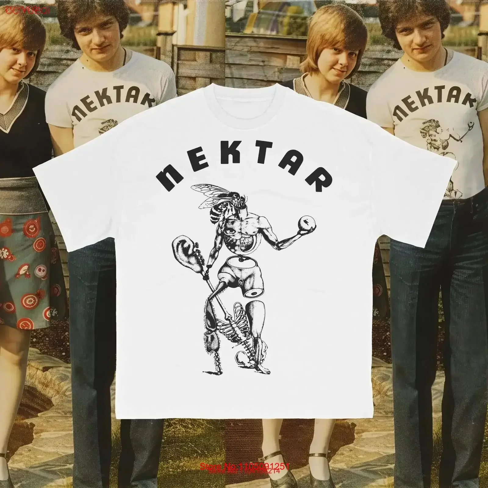 

Nektar T Shirt as worn by Ian Curtis of Joy Division Retro Vintage Band Iconic Music 70s Rock Fan Merchandise vintage Washed