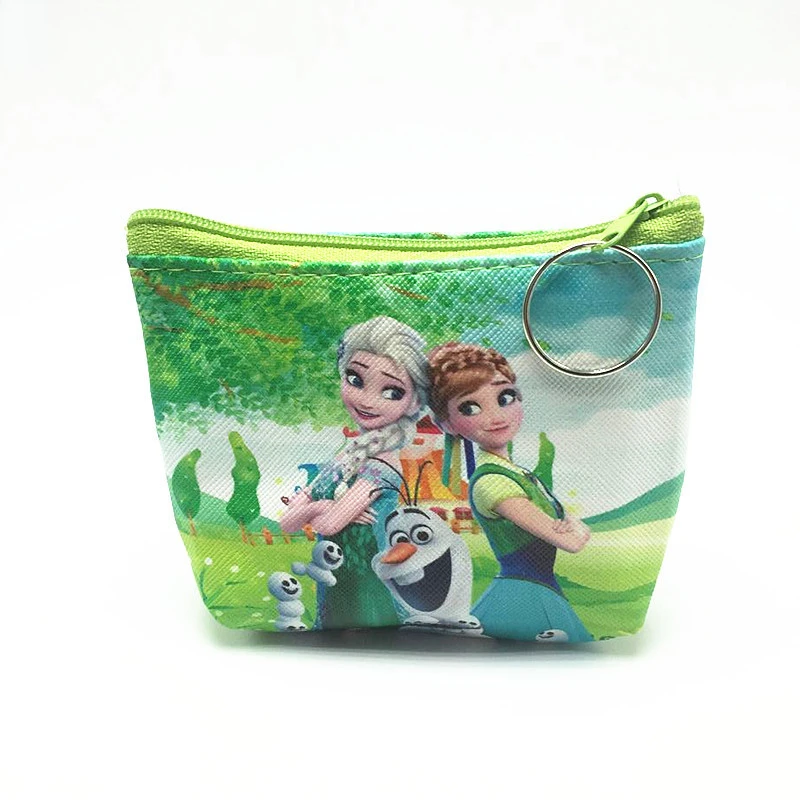Disney Frozen Elsa portamonete creativo Cartoon Key auricolare Storage Pouch Girls Zipper Wallet Portable Cute Small Organizer Bag