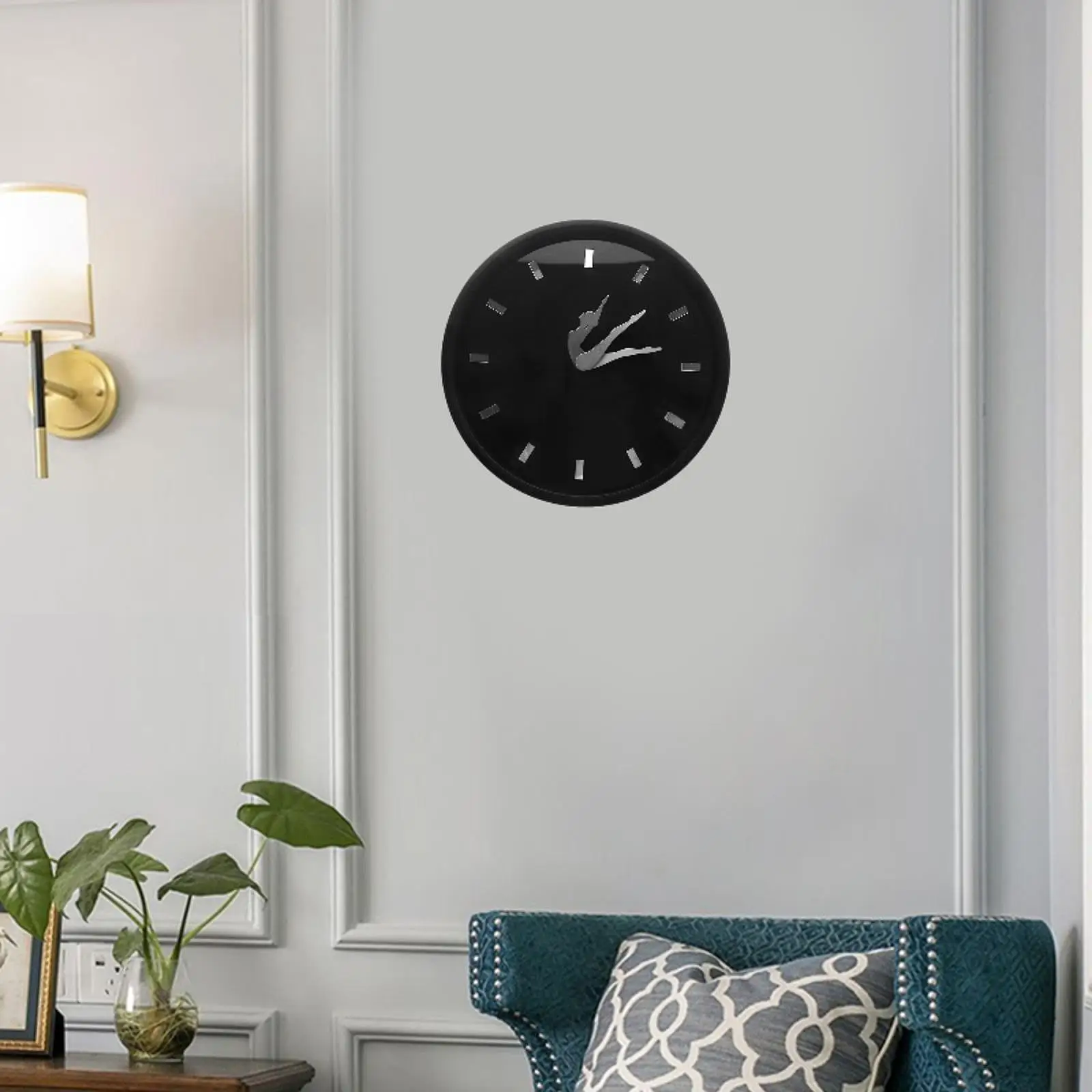 Ballerina Wall Clock Modern Elegant Creative Metal Remembrance Gift Decorative Minimalist Home Decoration for Farmhouse Indoor
