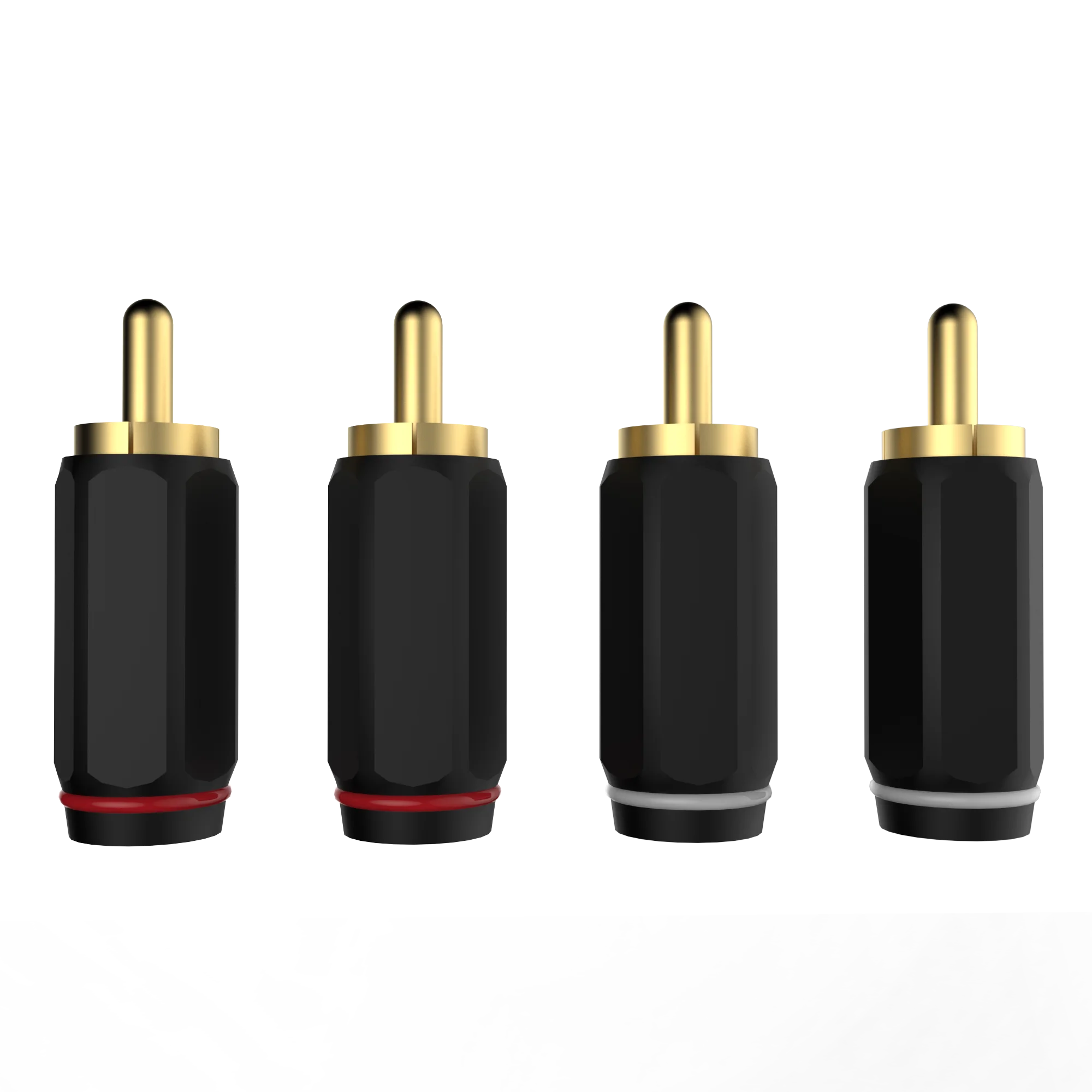 

4Pcs Hifi Audio Cable Connector Gold Plated RCA Plug Audio signal line connector Audiophile Plug Video Phono RCA Terminal Jack