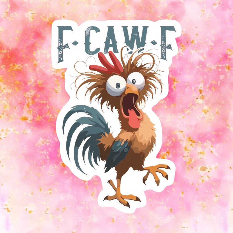 

Набор из 1/3 штук, наклейка Fun F-Caw-F Chicken Terrier - прочная виниловая наклейка на автомобиль с рисунком петуха F-Caw-F