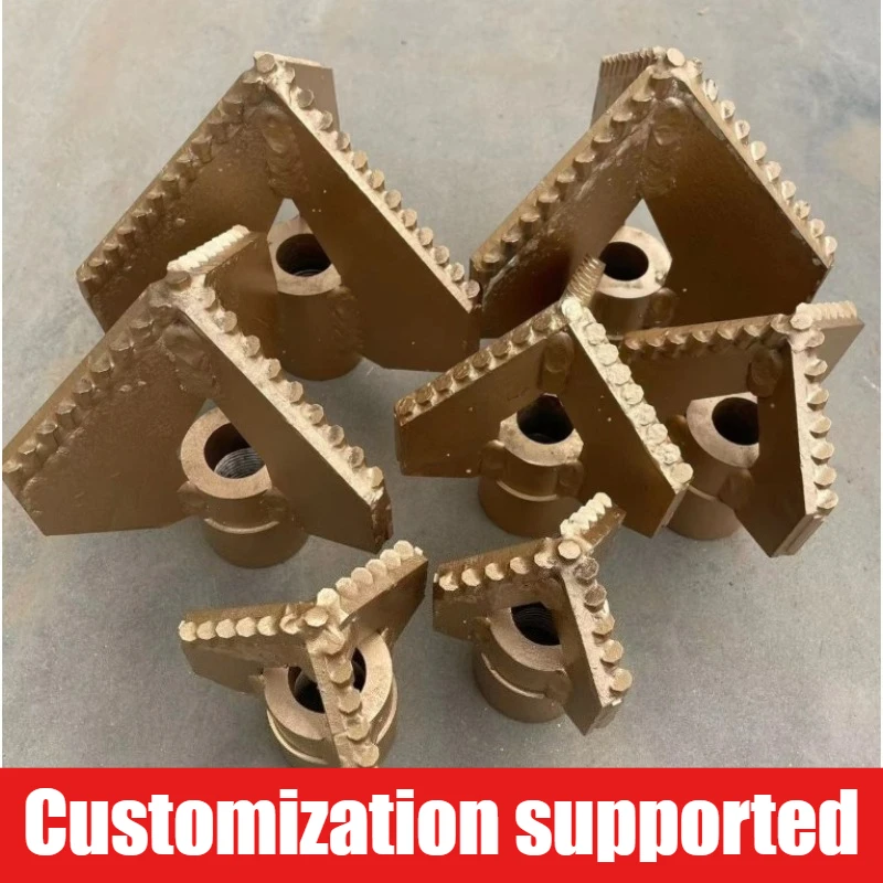 Three-leaf drill bit Three-wing triangular alloy drill bit is suitable for water well mudstone  Half Tooth Large Octagonal