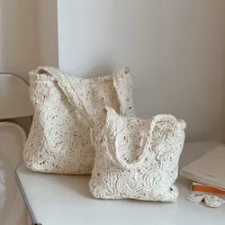 Women's Wool Knitting Chunky Wool Knitting Handbag Tote Weaving Shopping Bags Fashion Winter Crossbody Soft Large Shoulder Bag