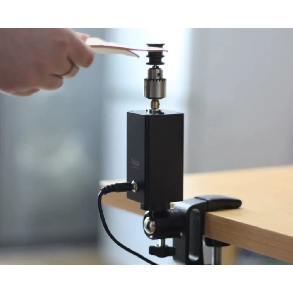AC 100-240V Adjustable Electric Leather Edge Burnishing Machine Handheld DIY Ebony Polishing Rod Trimming Sanding Tool Set