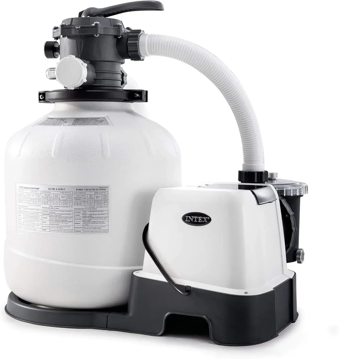Sand Filter Pump & Saltwater System for Up to 15,000 Gal Pools, Krystal Clear - Automatic Algae Control & Above-Ground Swimming