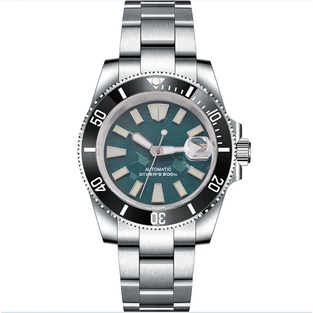 Orologio da uomo Corgeut 40mm NH35 Orologio meccanico automatico luminoso vetro zaffiro