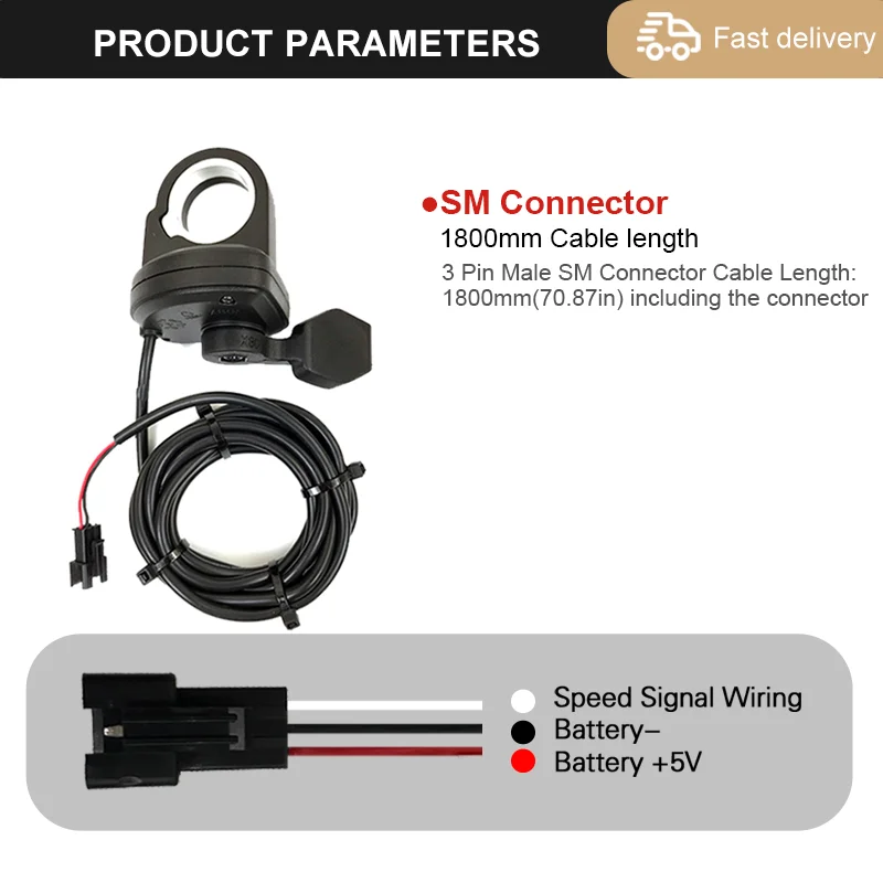 WUXING 108X acceleratore eBike acceleratore sinistro destro per Scooter elettrico 24V-72V