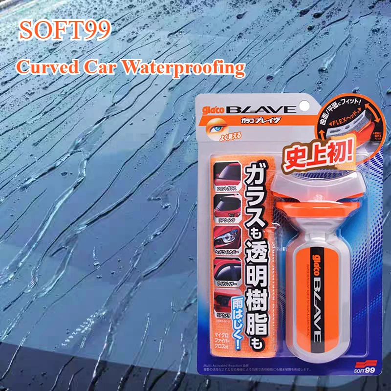 Soft99 Curved Resin Waterproofing Agent Coating Anti-rain Treatment Glass Oil Film Remover Polishing Clear Window Auto Detailing