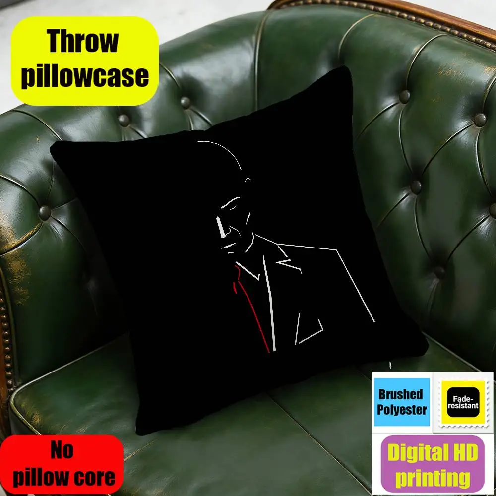 For Agent 47 Hitman Throw Pillow Case 30cm 40cm Car Custom Square Pillowcase Pad Cushion Cover view 5