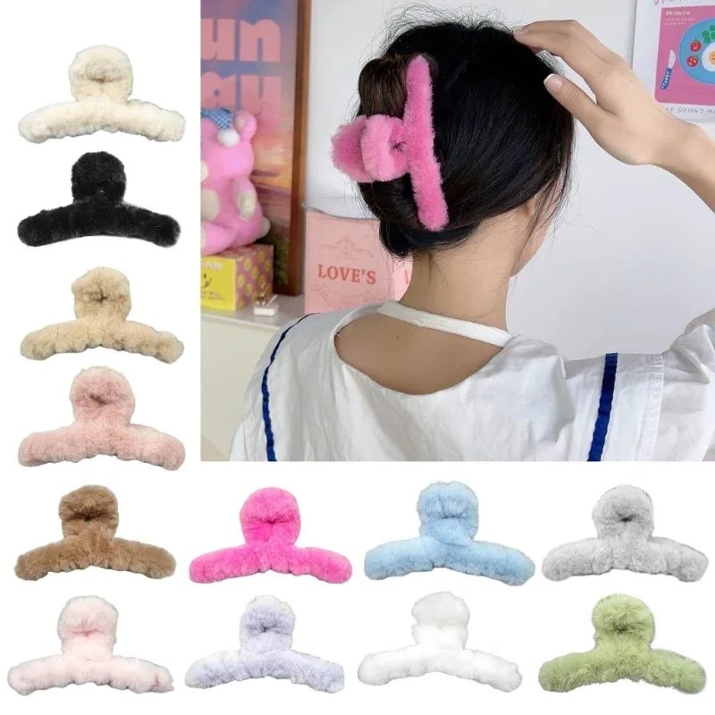 

Hair Clamps Fuzzy Hair Barrette Strong Hold and Slip Resistant Hairpins for Teens Elegant Hair Clamps for Long Wholesale