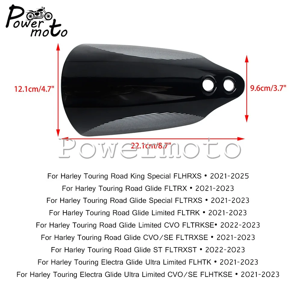 Motorcycle Handguards Black Coated Aluminum Brackets Wind Block Scratch Resistant For Harley Touring FLTRK FLTRXS FLTRKSE 21-23