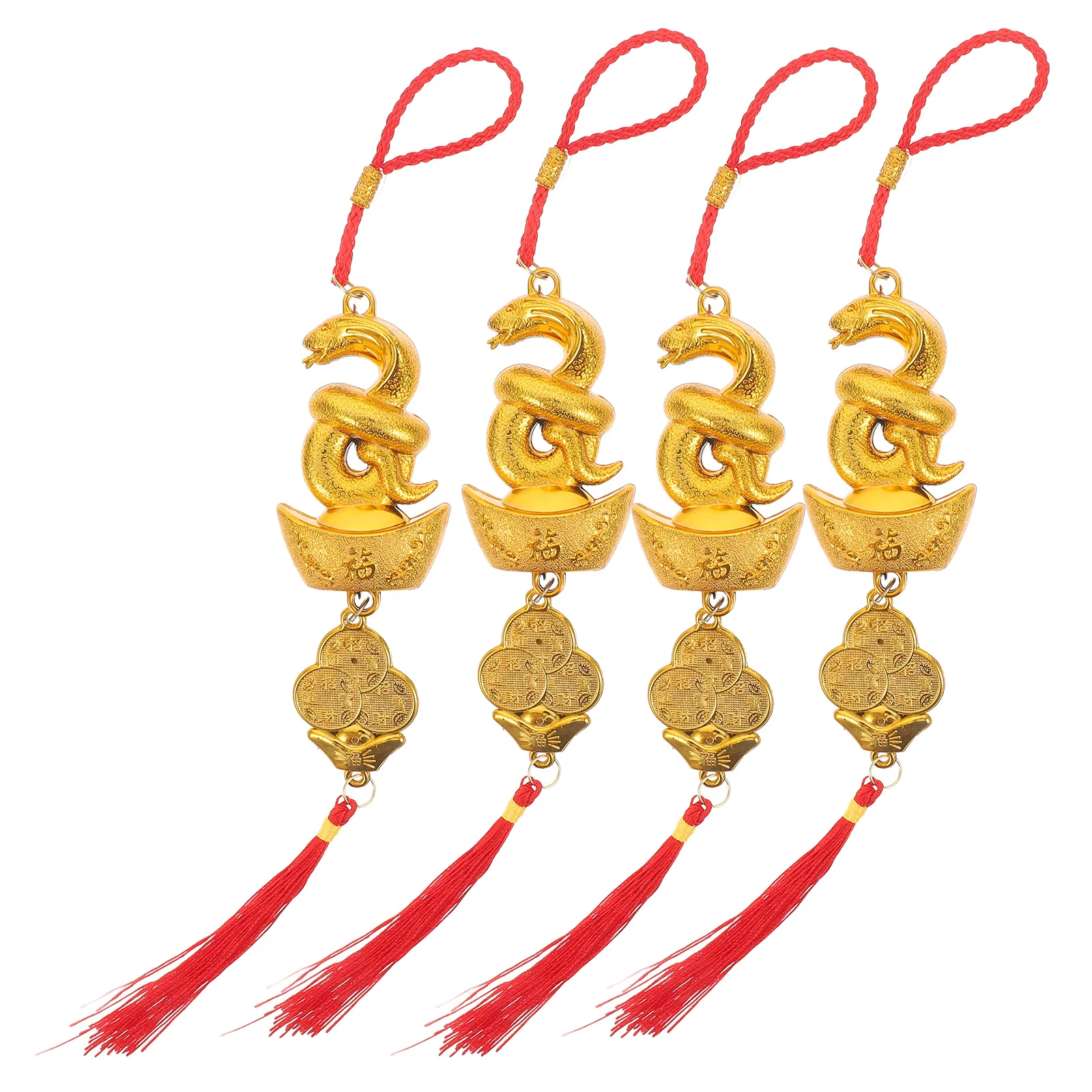 4 قطعة السنة الصينية الجديدة معلقة الديكور مهرجان الربيع ثعبان سنة قلادة للباب الأمامي نافذة السيارة ديكور المنزل مكتب الطرف #3