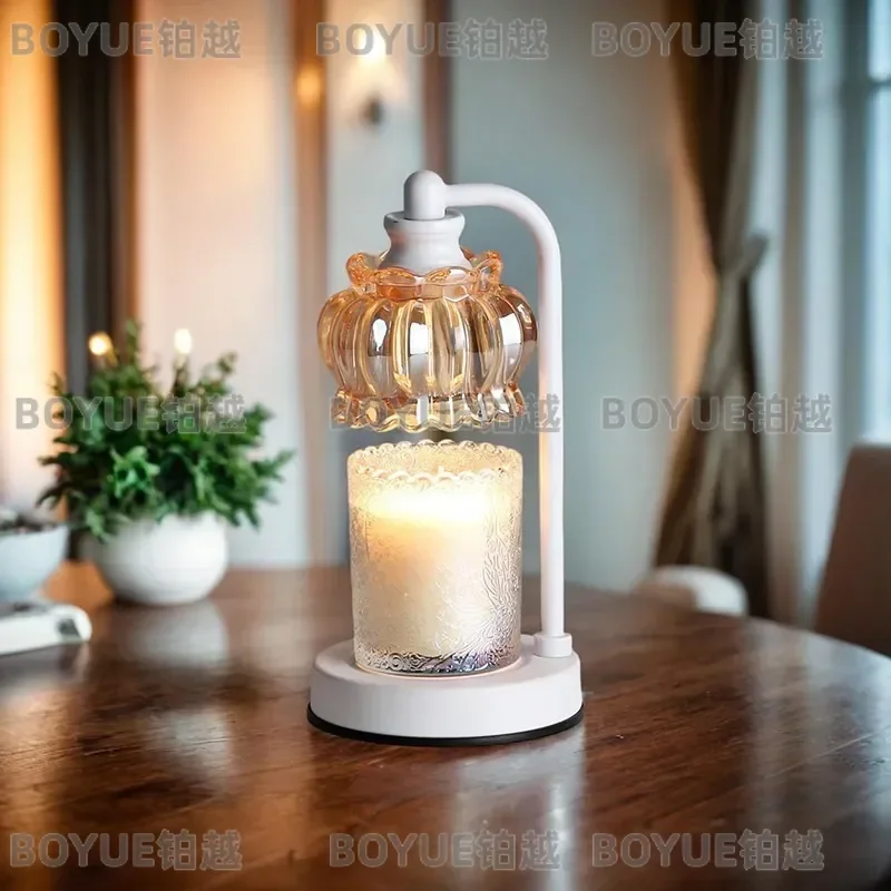American Retro Desk Lamp Bedside Candle Warmer Aromatherapy Light Dimmable Timer Atmosphere Home Decor Horizontal Design