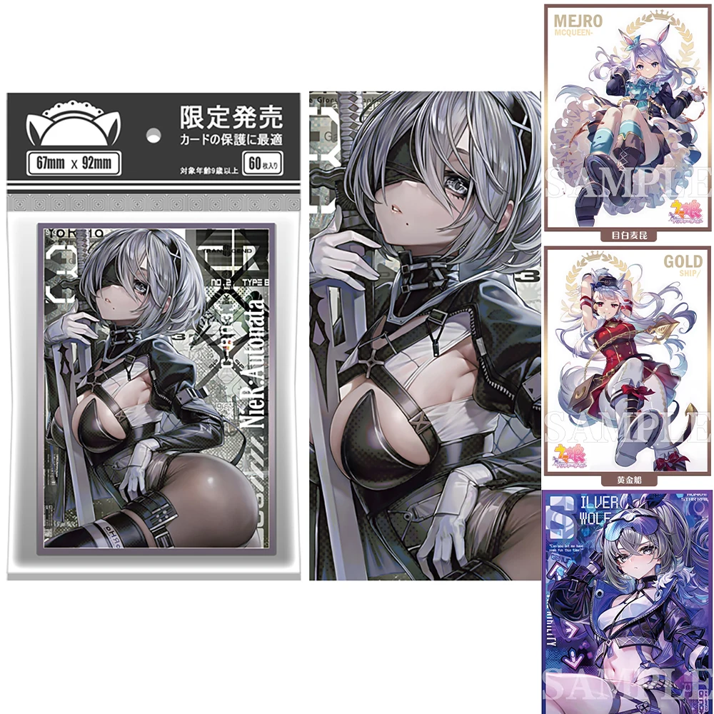 

60Pcs Nier:automata Laser Card Sleeves Cute Zero Two Gotoh Hitori Pretty Derby Card Protector Cover MTG PTCG 67X92MM Fans Gift
