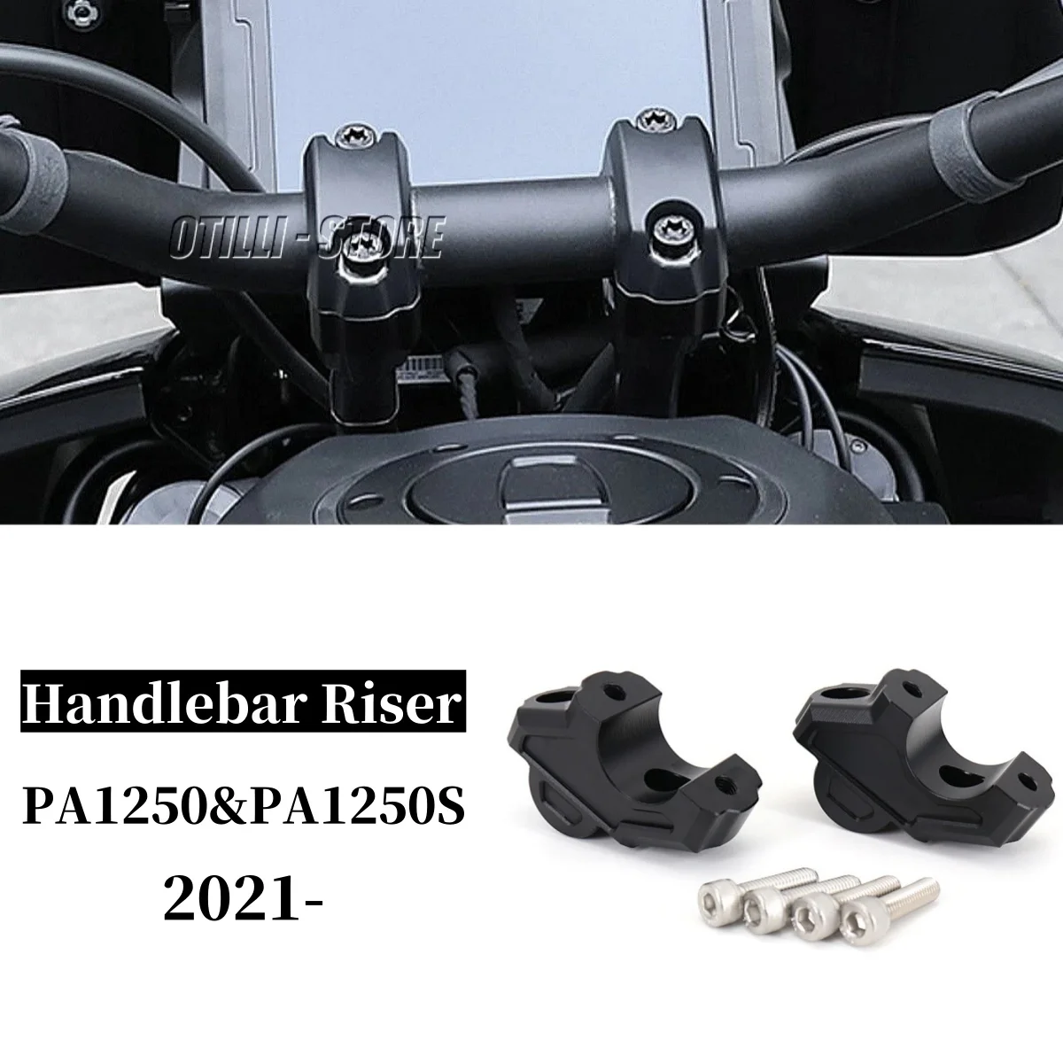 

Для Pan America 1250 S PA1250 PA 1250S 2021 2022 мотоциклетный руль, высота 35 мм, крепление на руль, зажим, удлинительный адаптер