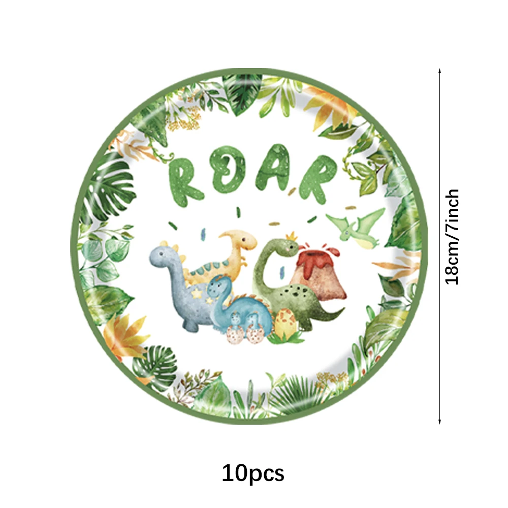 Dinosaurier Einweggeschirr Set Dinosaurier Thema Geburtstag Party Dekoration Dinosaurier Pappteller Tasse Tischdecke Junge Party Supplie – Detail 8