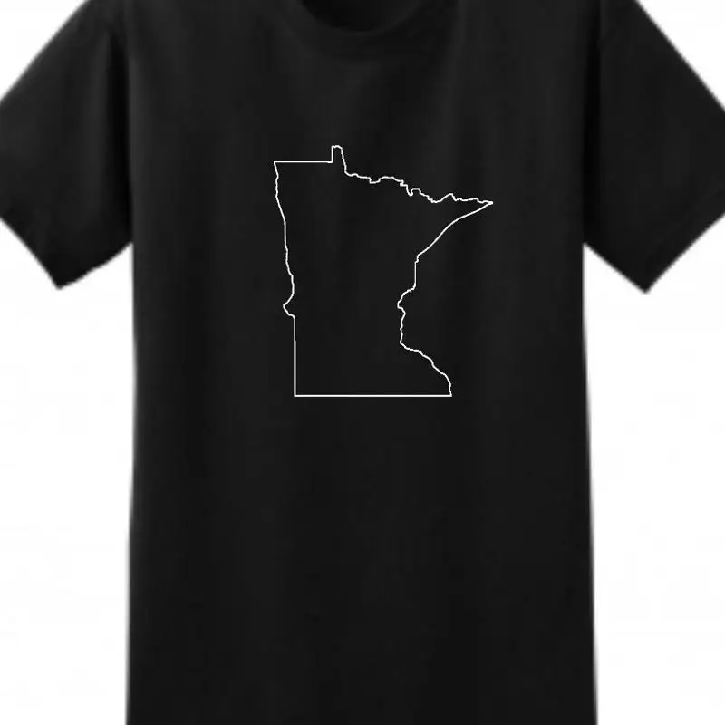 

Minnesota Outline T Shirt Twin State Mid Western Great Lakes MN