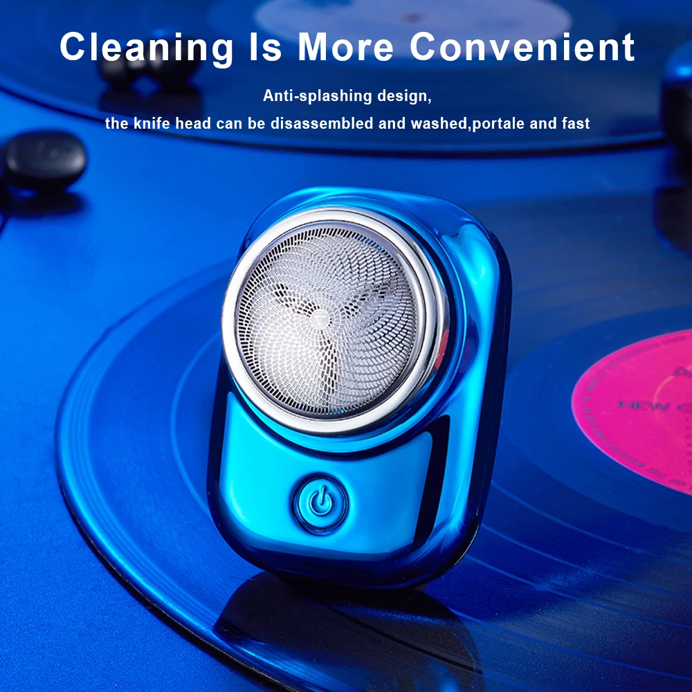 

Усовершенствованная электрическая бритва: портативная беспроводная мини-бритва для путешествий, съемная, для лица, бороды и волос