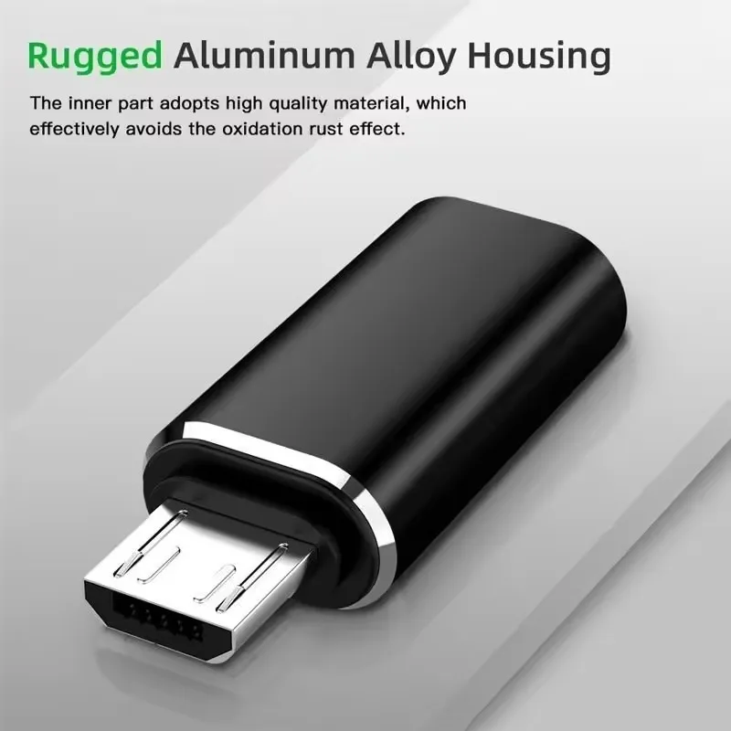 Adaptador USB tipo C a micro USB para Android, conector para teléfono y tableta, micro USB macho a tipo C hembra, compatible con Xiaomi y Huawei 5