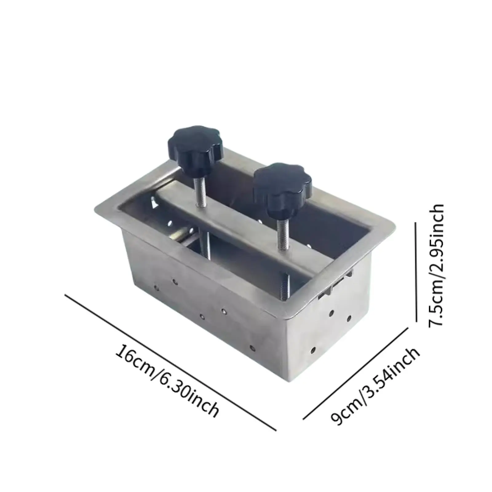 Meats Press Tool,Ham Meat Pressing Tool Box,Stainless Steel,Porks Roll,Manual Press Tool,for Hamburger Making Lunch Meat