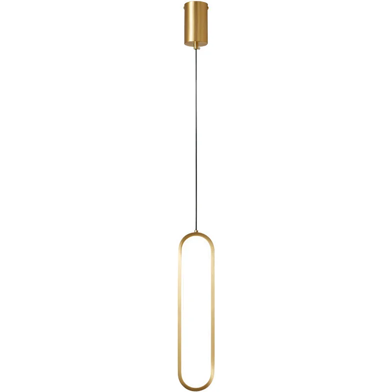 

Bedroom bedside chandelier modern minimalist creative living room background wall long line Internet celebrity light
