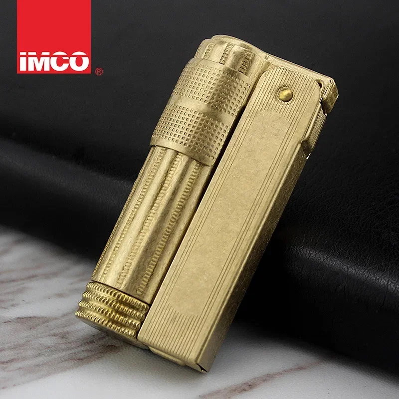 IMCO  Vintage Stainless Steel Metal Lighter Austrian Gasoline Grinding Wheel Lighter Kerosene Series Genuine with Box