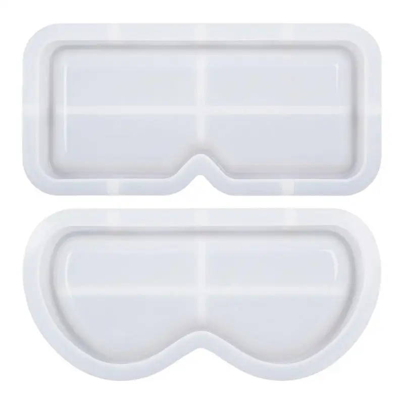 

Silicone Mold Tray 2 Pcs Glasses Tray Resin Casting Mold Silicone Molds For Resin DIY Glasses Jewelry Display Flower Pot Home