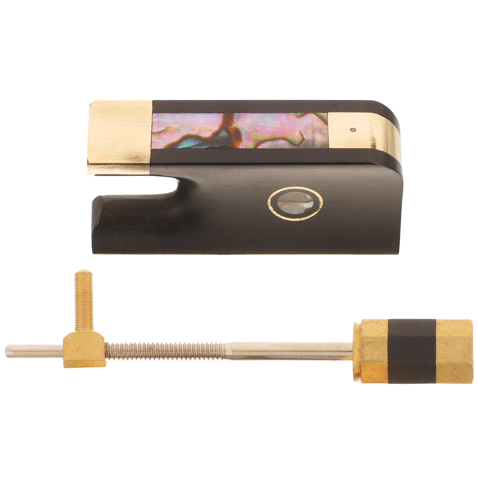 

1 set Ebony Violin Bow Frog Replacement Parts Accessories With Screw Student Practical Long Use Durable Sound Comfortable Violin