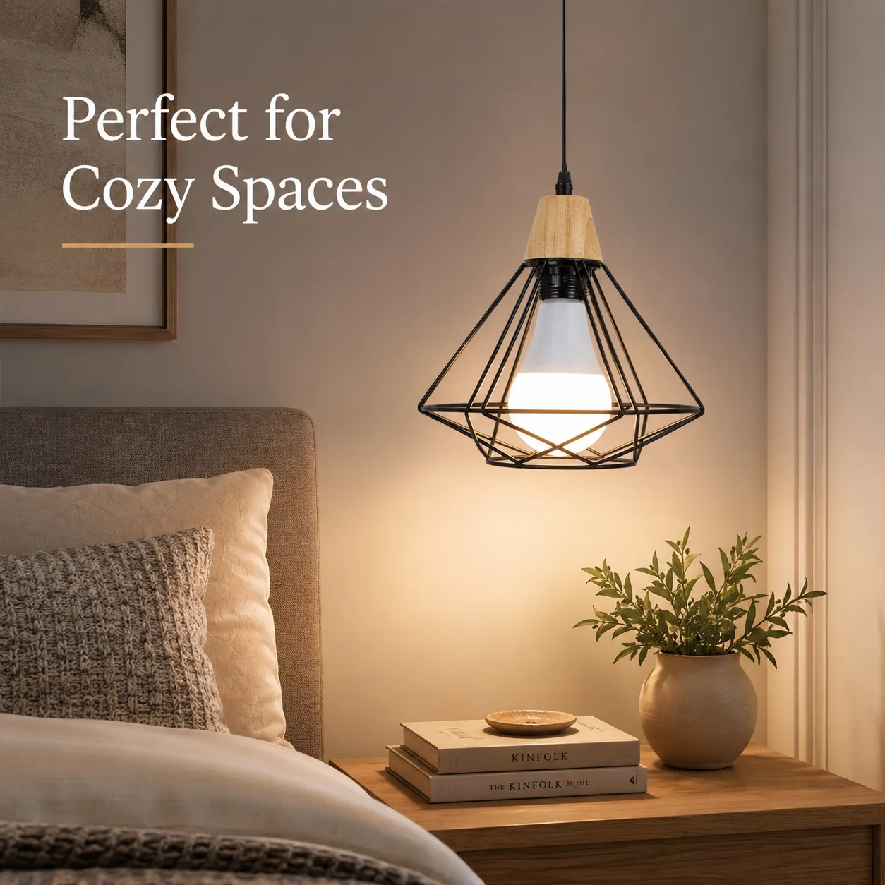 JOYINLED Modern Industrial Vintage Cage Pendant Light Iron Art Diamond Wrought Home E26 Ceiling Lamp Suitable for E27 Chandelier