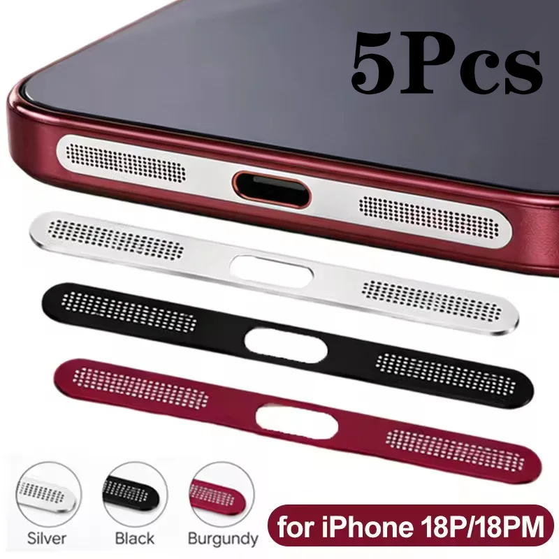 5Pcs Metal Dustproof Net Sticker For iPhone 18 Pro Max 17 Pro Series Earpiece Speaker Hole Anti-dust Mesh Protector Compatible