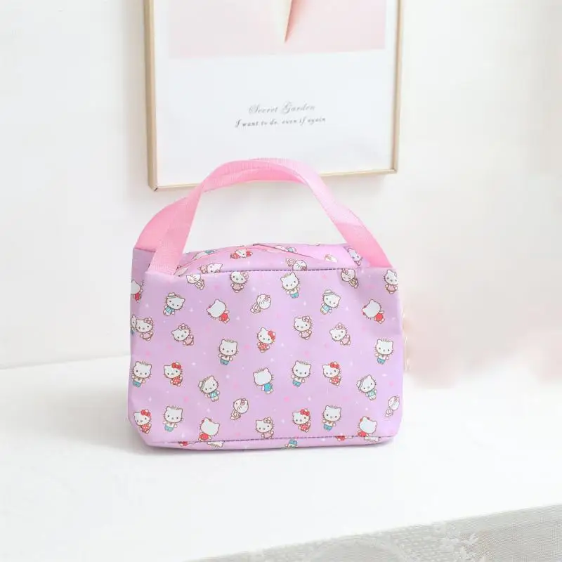 Nuovo Kawaii Sanrio Hello Kitty Lunch Box Bag Kuromi My Melody Cinnamoroll grande capacità studente impermeabile isolato Bento Box