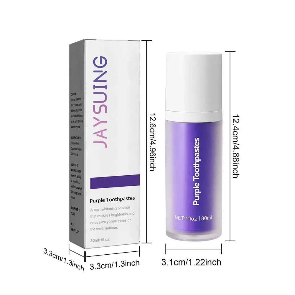 1-5x Teeth Removing Deep Smoke Stains Gingiva Protection Purple Orthopedic Toothpaste Effectively Cleans Oral Cavity Brightens