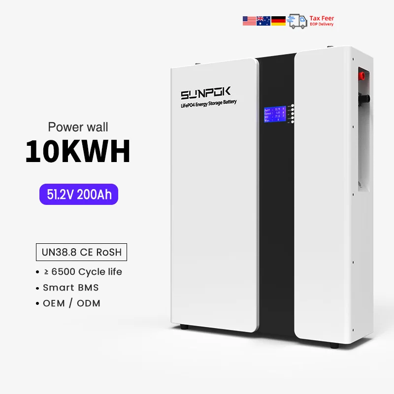 

Sunpok Power Wall Lifepo4 Battery 10kwh 20kwh 48v 200ah Home Solar System Battery With Inverter 15kw Lifepo4 Litium Ion Battery