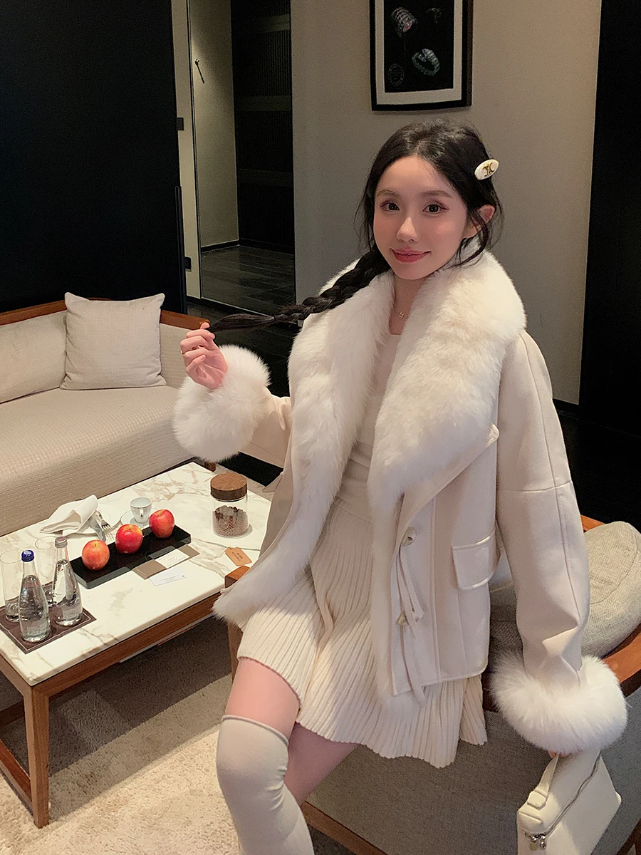 

Женское пуховое пальто с меховым воротником, утепленное гусиным пухом, комфортное, легко чистится, для повседневной носки, утолщенное, в китайском стиле