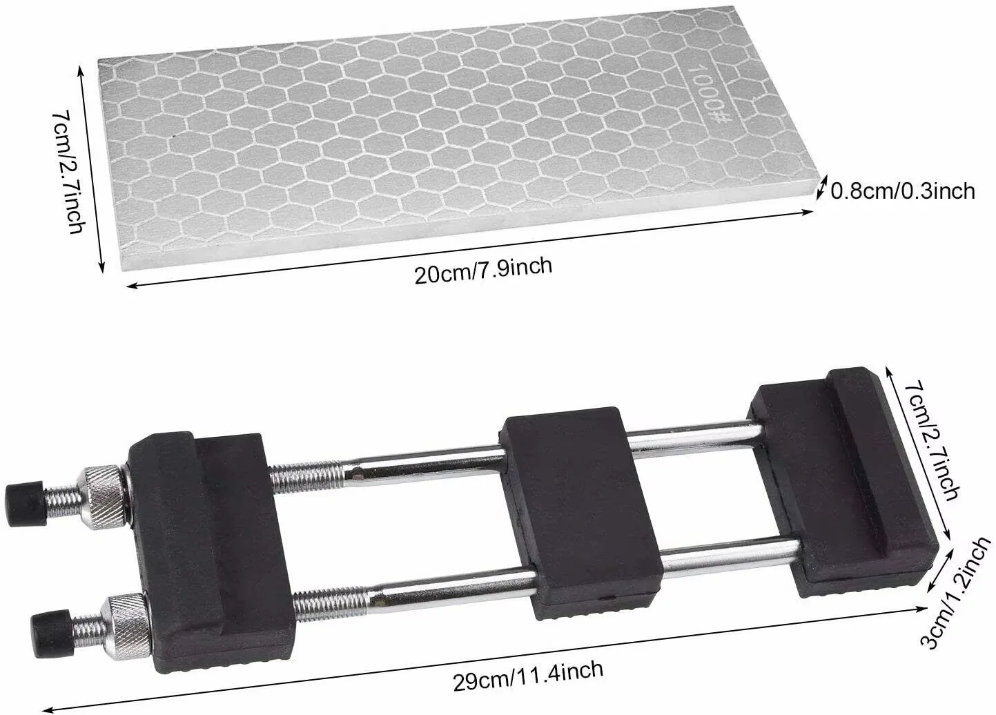 Abrasives 8in diamond sharpener stone double-sided 400/1000 gravel manufacturer