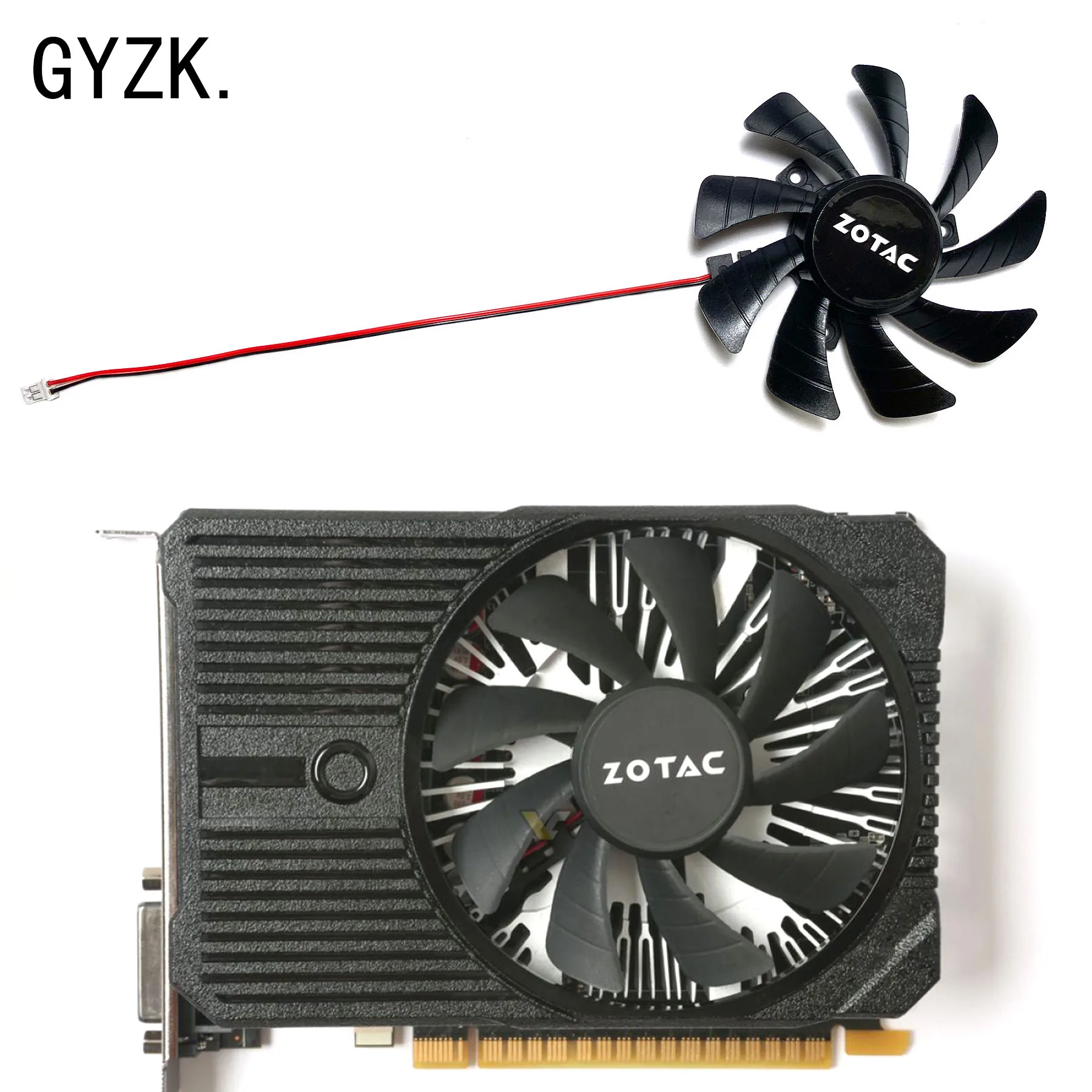 Nowość dla ZOTAC GeForce GTX1050 1050ti Mini OC wymienna karta graficzna wentylator GA92S2U