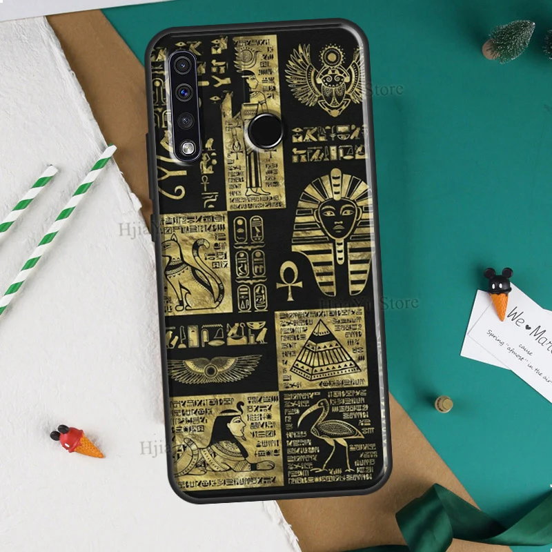 Ancient Egyptian Hieroglyphic Soft For Huawei Honor 10X 8 9 10 Lite 20 10i 7X 4C 7C 6C 7A Pro 8X 9X 8A 9A 8S 9S Cover