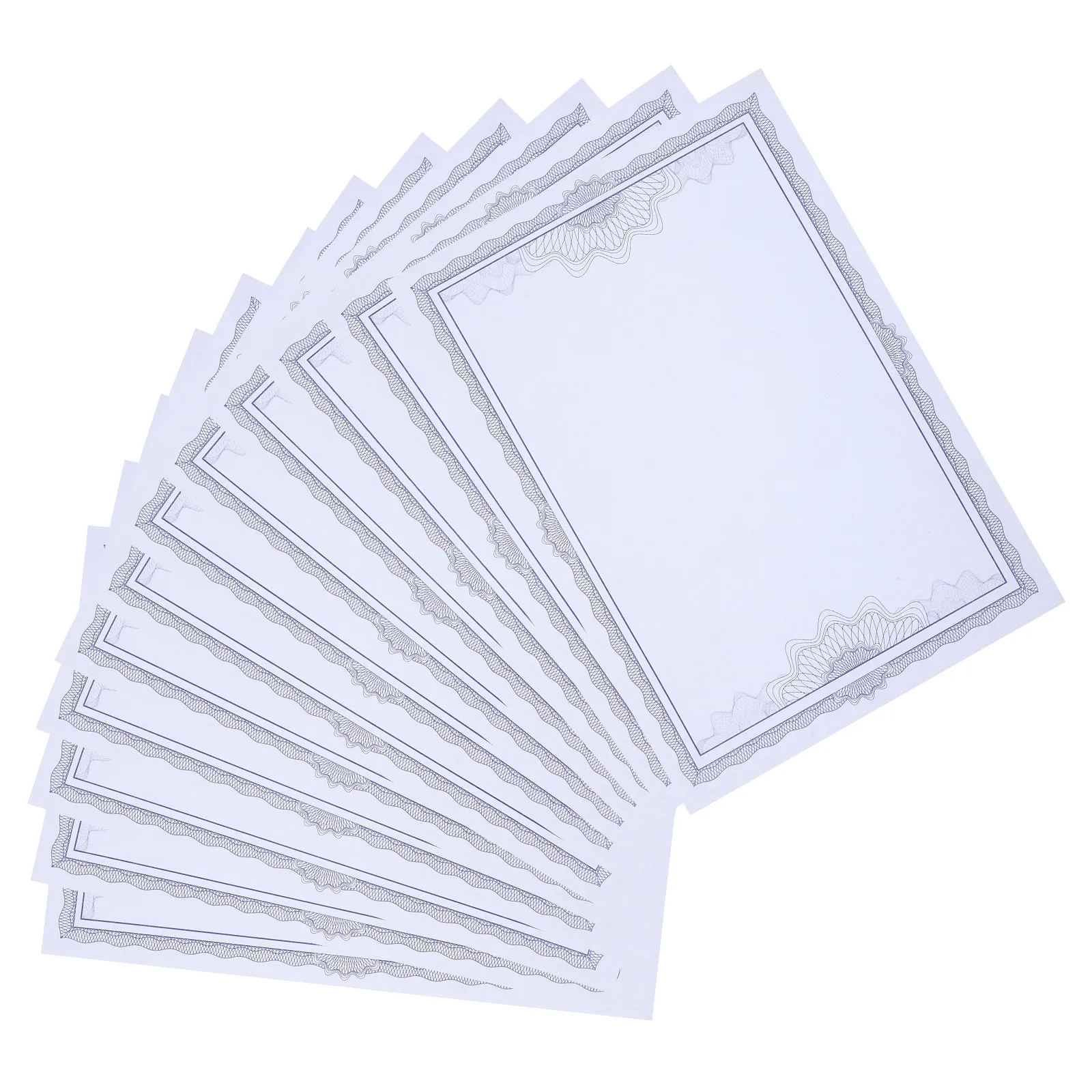 

50 Sheets Blank Certificate Paper High Grade Smooth Floral Border Design for Academic Completion Appreciation Awards Ceremony