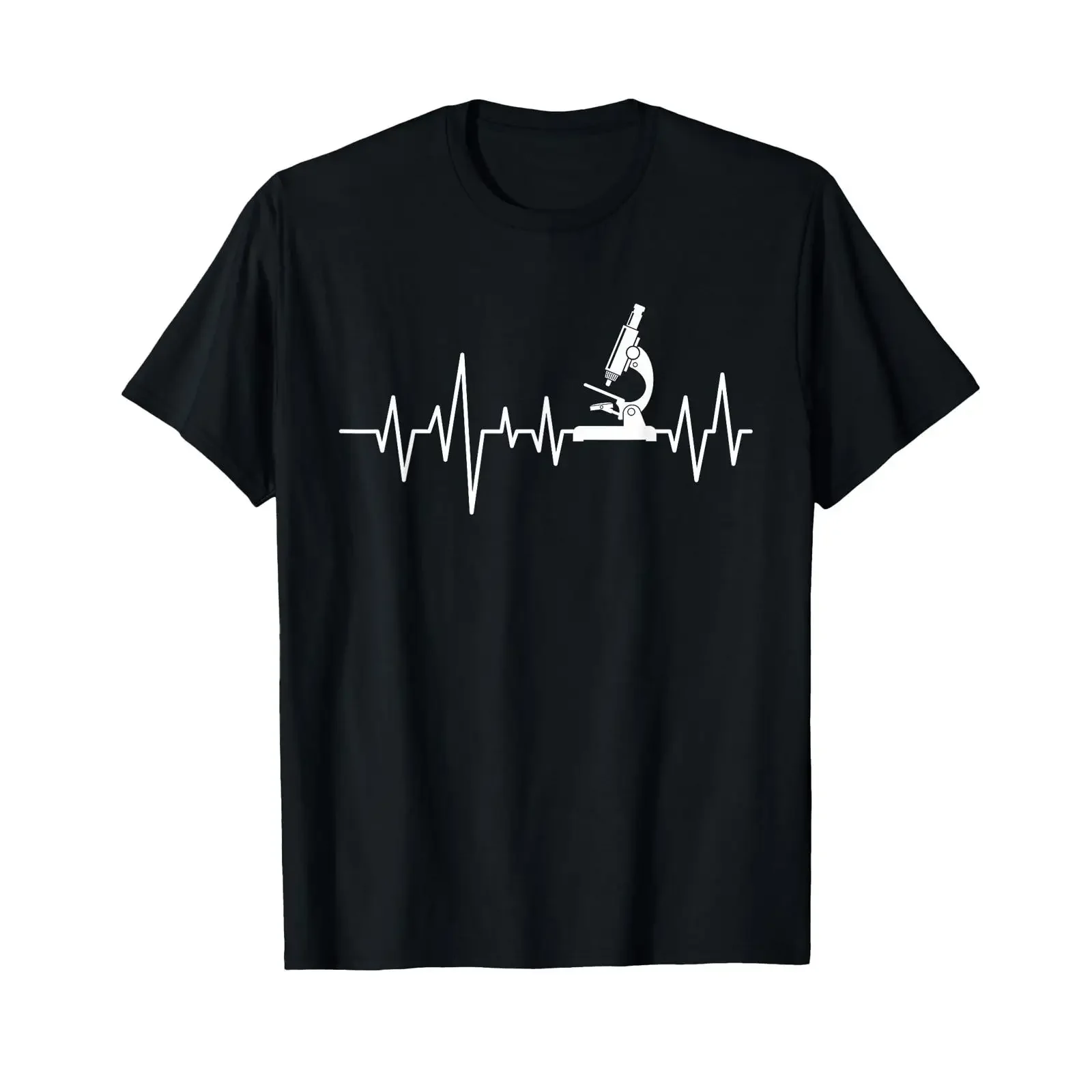Microscope Heartbeat Science Fan Chemistry Student T Shirt vintage Washed Stylish Top For Everyday Wear homme fashion