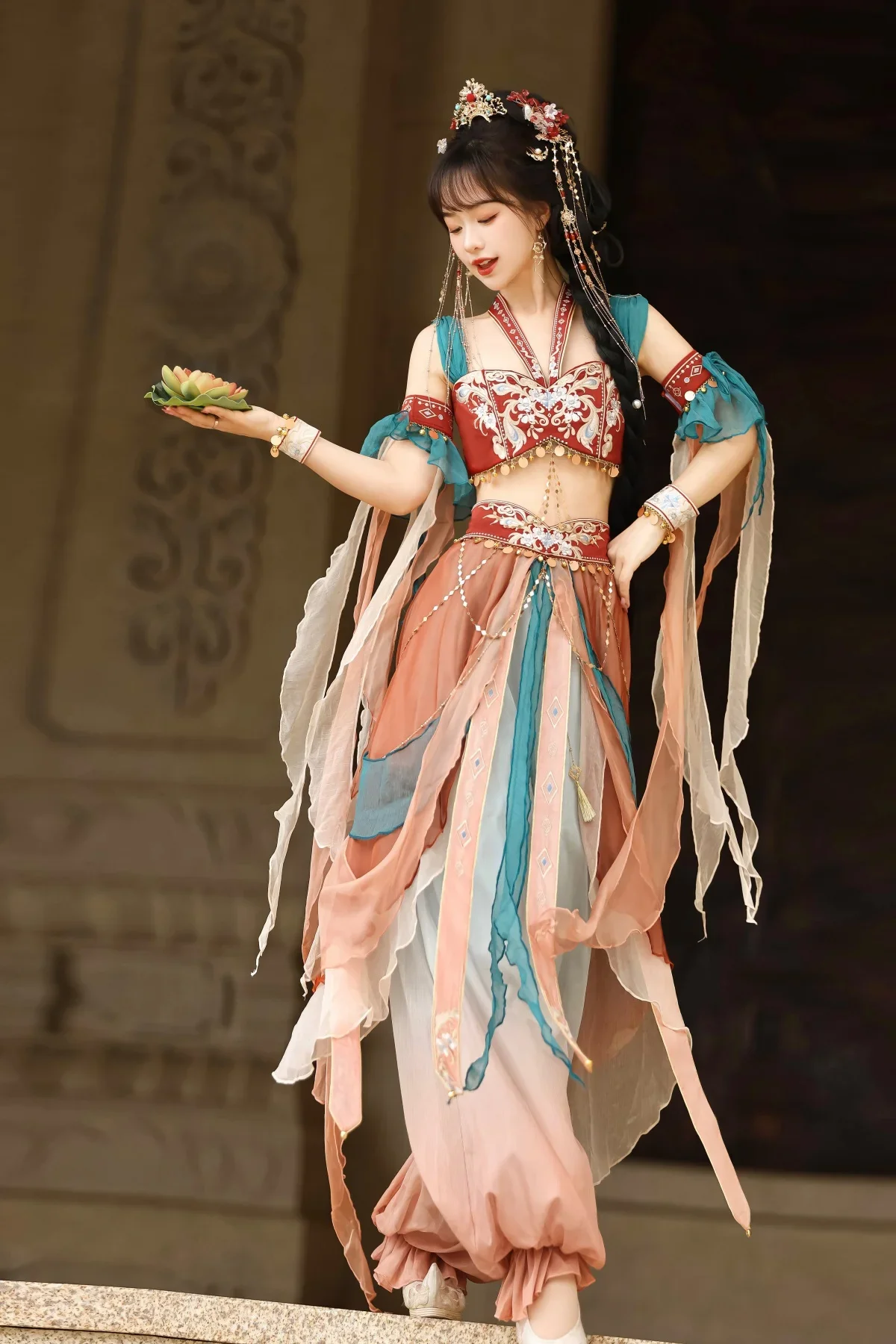 

2025 NEW Summer Women's Suit Improved Hanfu Ribbon Contrast Color dress