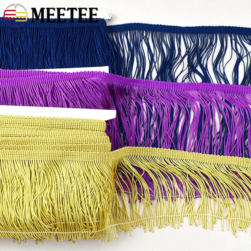 5Yards Meetee 10/15/20/30cm Tassels Fringe Lace Trim Ribbon Keychains Dress Clothing Curtain Decoration DIY Sewing Accessories
