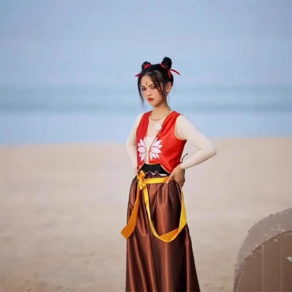 Fantasia de zhu bajie para meninas, roupa de performance de halloween, fantasia de anime, conjunto de roupas de palco tradicionais chinesas