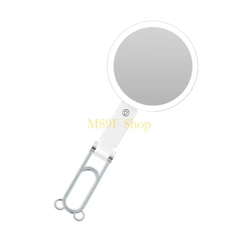 M89F Foldable LED Cosmetic Mirror With 5X10X30X Magnifier Memory Function 360°Rotate
