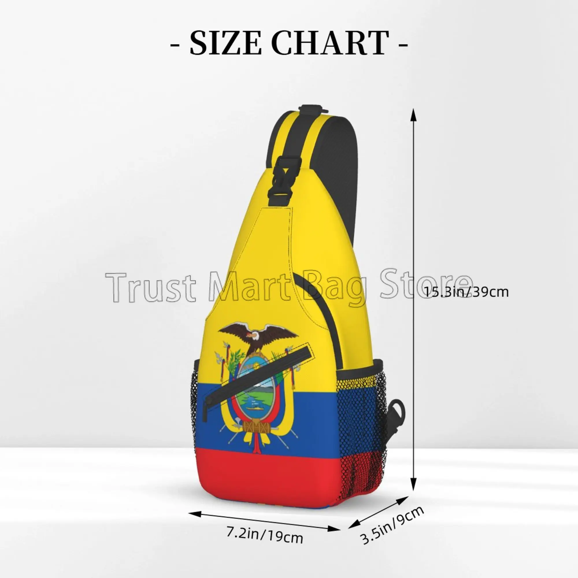 Mochila cruzada de la bandera nacional de la República de Perú para hombres y mujeres, bolso de hombro, bolso de pecho, viaje, senderismo, mochila de día