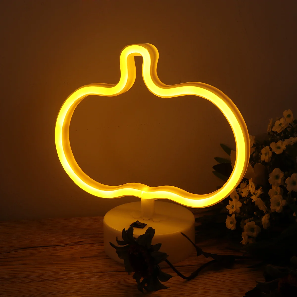 

Night Light Neon Nursery Lamp Pumpkin Decor Indoor Lights Bedroom Small LED