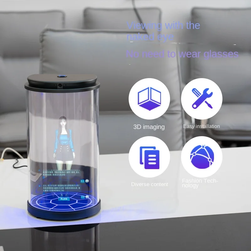 

Digital 360° Interactive 3D Naked Eye LCD Display Small-Sized Holographic Holotube For Indoor Education OEM Supplier